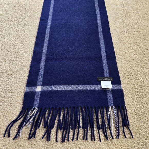 J. Crew Collection Accessories - NWOT J. Crew Collection Cashmere Scarf Blue White
